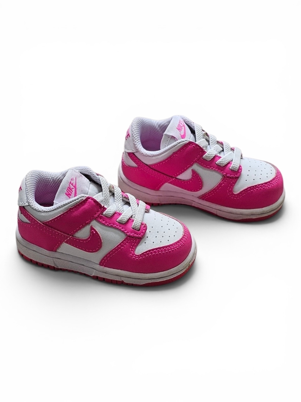 Nike Pink & White Low Top Sneakers Size 5C